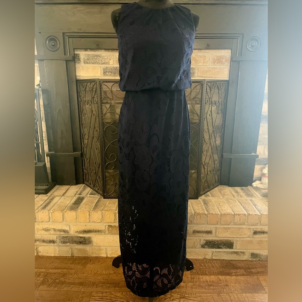 New York & Company Navy Maxi Dress - Picture 9 of 10